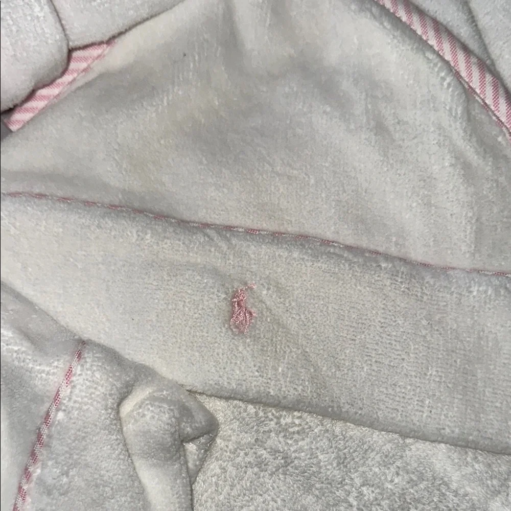 NWOT Ralph Lauren Kids White and Pink 3pc Matching Robe Set, includes box - Picture 5 of 16